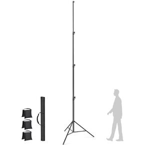 16.4ft Heavy Duty Extreme Tall Video DSLR Camera Sports Tripod Stand, Sdfghj 16.4'/500cm Alloy Sky High Light Stand with 1/4"& 3/8" Screw, Non-Slip Feet Wind Resistant, for Soccer/Basketball Games