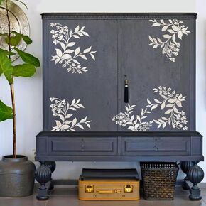 Larger Vintage UV DTF Transfers for Furniture, Floral Furniture Transfers Rub on Nightstand Decoration, Watercolor Wild Floret Plum Blossom Rub on Transfer Stickers 11.42"X53.15"
