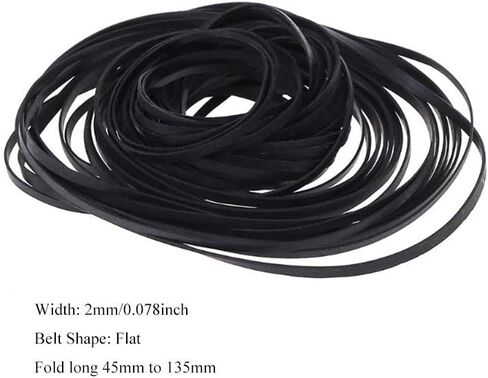 شريط كاسيت آلة تسجيل الحزام المطاطي وإصلاح الصيانة مزيج شريط كاسيت مسطح للمسجلات CD-ROM آلات الفيديو DVD Drive، 50 قطعة in Kuwait