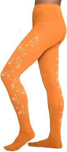 ChloeNoel Figure Skating Medium Tan Footed Tights TF8830 w/ 2 Crystals Medium Tan Adiult Large in Saudi Arabia