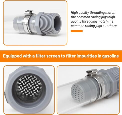 Mapleza Racing Fuel Jug Hose - Gas Can Spout for 5 Gallon with Upgraded Filter Design - Pack of 2 in Saudi Arabia