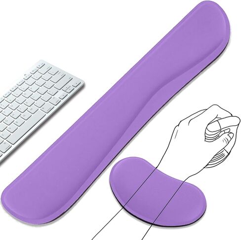 LAZTIC Keyboard Wrist Rest and Mouse Wrist Rest Set - Ergonomic Memory Foam Wrist Cushion - for Wrist Support on Computer, Laptop, Office, Playing Games, Typing Relieves Wrist Pain Black in Kuwait