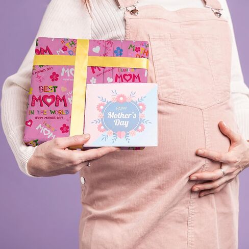 SaringSwoon Spring Wrapping Paper for Easter Mother's Day - Gift Wrap With Bunny, Cute Ducklings, Colorful Floral, Butterfly Design for Springtime Celebrations - 20x29 Inches, 6 Folded Sheets in Kuwait