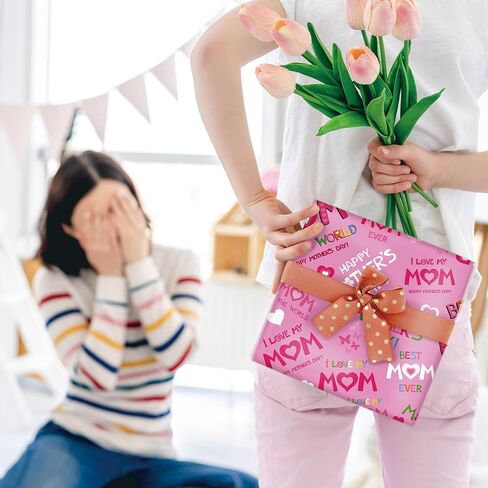 SaringSwoon Spring Wrapping Paper for Easter Mother's Day - Gift Wrap With Bunny, Cute Ducklings, Colorful Floral, Butterfly Design for Springtime Celebrations - 20x29 Inches, 6 Folded Sheets in Kuwait