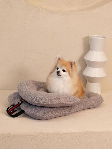 Easy Wash Dog Stroller Mat, Durable Orthopedic Pet Stroller Cushion for Dogs & Cats, Ergonomic Pad for Pet Cart, Ideal Pet Stroller Accessories & Pads for Comfortable Rides (Mocha Beige, L) in Kuwait