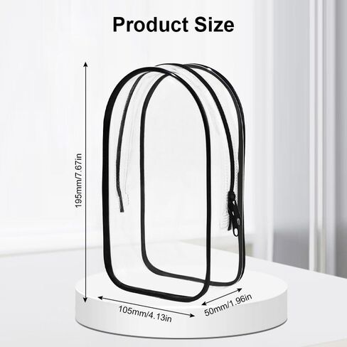 Aerbee Clear Figure Display Bag for Labubu, Thickening Figures Storage Bag with Keychain, Medium Doll Hanging Blind Box, Portable Single Zipper Closure Dustproof Collectibles Case for Dolls, Figures in Kuwait