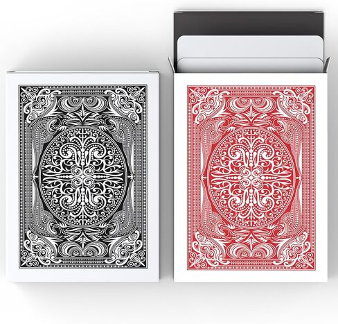 Blank Oracle Playing Cards to Write On - Classic Casino Poker Design with Blank White Faces - Make Your Own Oracle Cards - (2 Decks / 60 Cards per Box / 120 Cards Total / 2.5" x 3.5") (Red + Blue) in Kuwait
