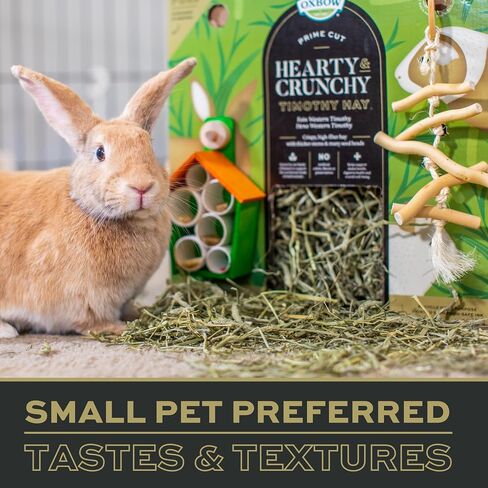 Oxbow Prime Cut Soft & Lush Timothy Hay, Premium Hays for Rabbits, Guinea Pigs, and Chinchilla, High-Fiber Hay, Rabbit Dental Health, 20oz in Kuwait