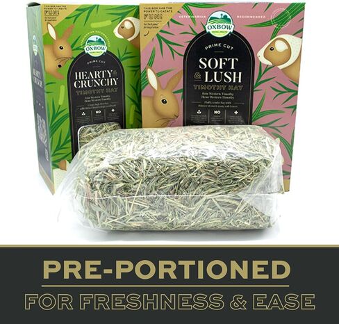 Oxbow Prime Cut Soft & Lush Timothy Hay, Premium Hays for Rabbits, Guinea Pigs, and Chinchilla, High-Fiber Hay, Rabbit Dental Health, 20oz in Kuwait
