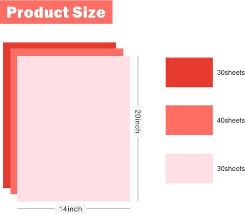 Bobobag 100 Sheets 20"X14" Gift Wrapping Tissue Paper Bulk 3 Colors for Gift Bags,Birthday Thanksgiving Halloween Arts Craft Party Favor Decoration (Black/Red/Yellow) in Kuwait