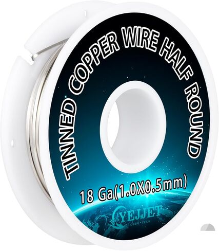 50 Ft Tinned Copper Wire Half Round 20 Gauge 1.3 oz Tinned Copper Wire for Jewelry Making in Kuwait