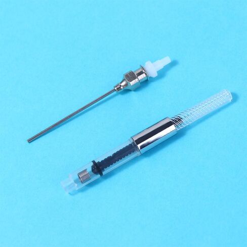 Vctitil Fountain Pen Ink Syringe Filler Ink Auxiliary Absorber Syringe Tool with Metal Needle Tip and Spring Filler, Ink Converter,Removable(Elasticity) in Kuwait