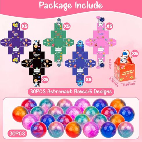 30 Pack Valentines Gifts for Kids Galaxy Slime Valentines with Valentine Day Cards for Valentine Party Favors Valentines Cards for Kids Classroom Boys Valentines for School in Kuwait
