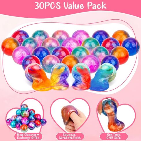 30 Pack Valentines Gifts for Kids Galaxy Slime Valentines with Valentine Day Cards for Valentine Party Favors Valentines Cards for Kids Classroom Boys Valentines for School in Kuwait