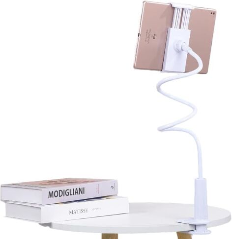 Gooseneck Phone Tablet Holder for Bed: Gooseneck iPad Cellphone Stand with 34.6 Inches Flexible Long Arm & Clamp |Bed Ajustable Headboard Phone Tablet Mount with Clip Fit for iPhone or iPad | Black in Saudi Arabia