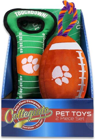 Pets First NCAA Georgia Bulldogs Rope Toy and Field Toy Boxset with NCAA Team Logo in Kuwait