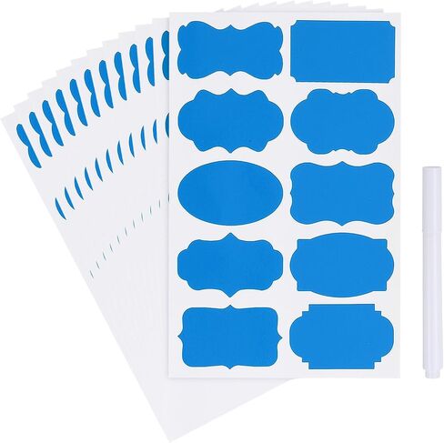 PATIKIL 240 Pcs Chalkboard Labels for Jars, 2" x 3" Self Adhesive Blank Gift Stickers All Purpose Name Tags Sticker with Marker for Present, Canning, Bottle, Food Containers, Light Orange in Saudi Arabia