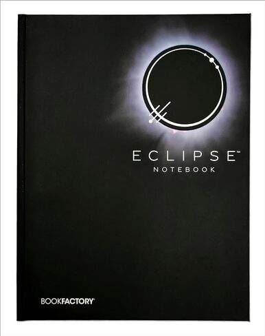 BookFactory Eclipse Black Paper Sketchbook/Blank Paper Journal ، 64 صفحة ، Wire-O 8.5 "× 11" (BLA-064-7BW-PP (Eclipse)) in Kuwait