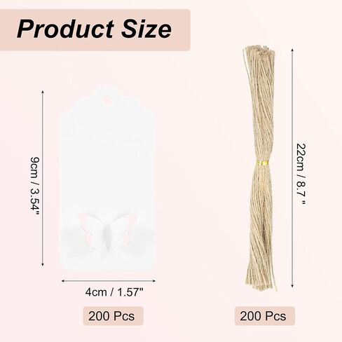 Meccanixity 200pcs Kraft Paper Gifts مع سلسلة ، 3.5 × 1.6 بوصة فارغة علامات معلقة على شكل الموجة ورق الورق وردة علامات هدية حمراء للأسعار ، عيد الميلاد ، الحرف اليدوية. in Kuwait