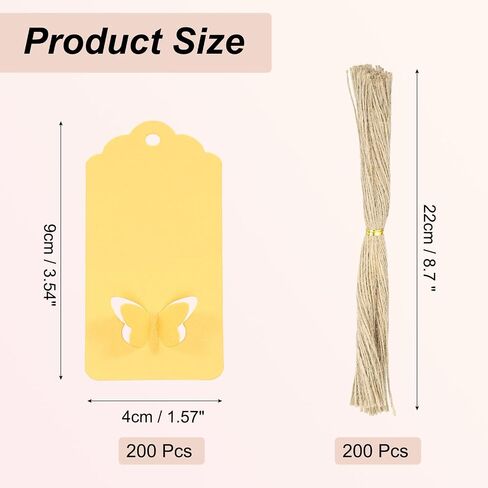 Meccanixity 200pcs Kraft Paper Gifts مع سلسلة ، 3.5 × 1.6 بوصة فارغة علامات معلقة على شكل الموجة ورق الورق وردة علامات هدية حمراء للأسعار ، عيد الميلاد ، الحرف اليدوية. in Kuwait