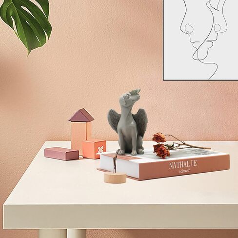 Dnoifne Angel Dog Memorial Statue, Pet Memorial Stones for Dogs, Angel Dog Memorial Gifts, Dog Passing Away Gifts, Pet Loss Gift for Dog, Garden Resin Dog Ornament, Pets Grave Marker, Tribute Statue in Kuwait