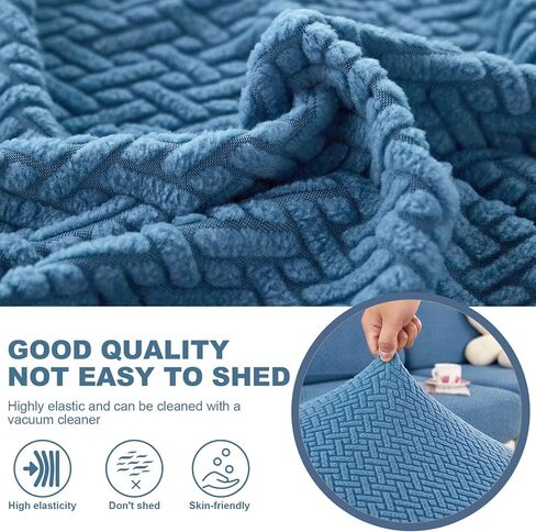 2024 غطاء أريكة عالمي جديد مقاوم للاهتراء، استبدال أغطية وسائد الأريكة القابلة للتمدد، أغطية أريكة على شكل حرف L مضادة للانزلاق، غطاء أريكة صالة تشيس (نسيج أبيض، غطاء مقعد فردي كبير) in Kuwait