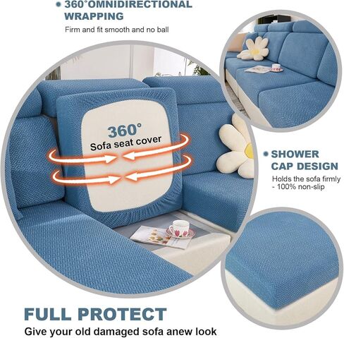 2024 غطاء أريكة عالمي جديد مقاوم للاهتراء، استبدال أغطية وسائد الأريكة القابلة للتمدد، أغطية أريكة على شكل حرف L مضادة للانزلاق، غطاء أريكة صالة تشيس (نسيج أبيض، غطاء مقعد فردي كبير) in Kuwait