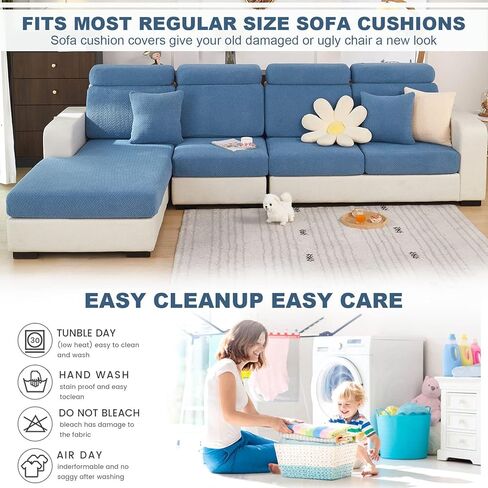 2024 غطاء أريكة عالمي جديد مقاوم للاهتراء، استبدال أغطية وسائد الأريكة القابلة للتمدد، أغطية أريكة على شكل حرف L مضادة للانزلاق، غطاء أريكة صالة تشيس (نسيج أبيض، غطاء مقعد فردي كبير) in Kuwait