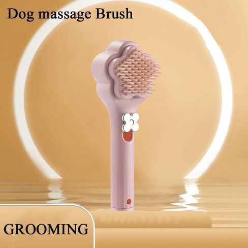 Self-Cleaning Soft Fur Beauty Brush for Small Dogs – Gentle Grooming Brush Comb for Chihuahuas, Teddy Dogs, Yorkies, Maltipoos, and Shih Tzus (Pink Pink) in Kuwait
