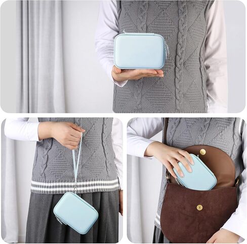 Thermal Printer Case for Memoking Mini Printer/Ponek T02 / Phomemo Mini Thermal Printer/VFU Label Maker/INVISEN Sticker Maker, Extra Space for Label Maker Rolls and Cable, Deep Pink in Kuwait