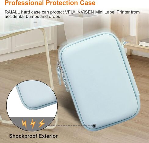 Thermal Printer Case for Memoking Mini Printer/Ponek T02 / Phomemo Mini Thermal Printer/VFU Label Maker/INVISEN Sticker Maker, Extra Space for Label Maker Rolls and Cable, Deep Pink in Kuwait