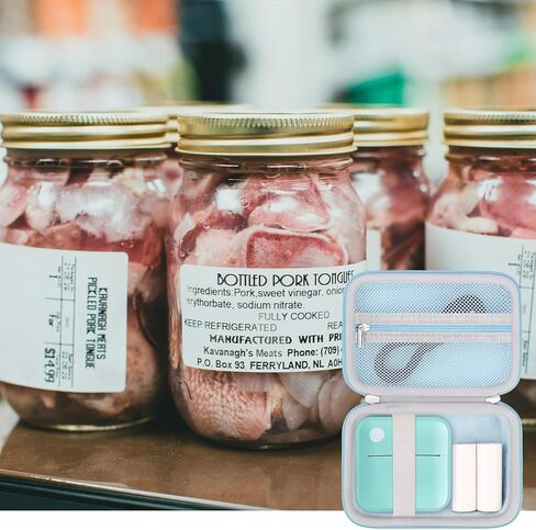 Thermal Printer Case for Memoking Mini Printer/Ponek T02 / Phomemo Mini Thermal Printer/VFU Label Maker/INVISEN Sticker Maker, Extra Space for Label Maker Rolls and Cable, Deep Pink in Kuwait