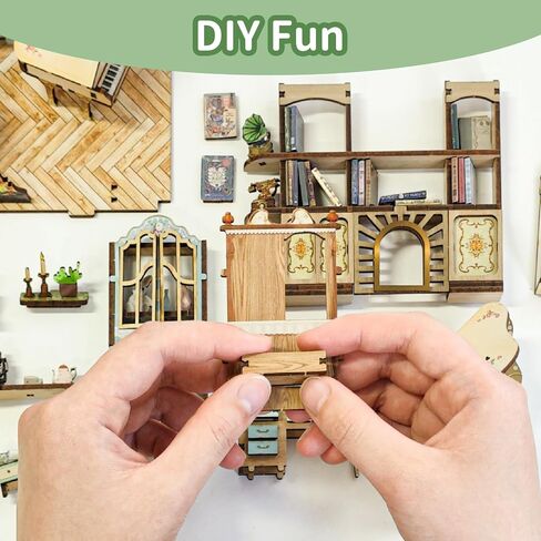 DIY Book Nook Kit - Magic Store Dollhouse 3D Puzzle Booknook Bookshelf Room Decor Alley DIY Miniature House Kit with Led Light,Christmas Birthday Gifts Crafts for Adults and Teens in Kuwait