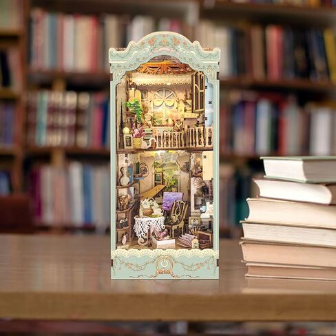 DIY Book Nook Kit - Magic Store Dollhouse 3D Puzzle Booknook Bookshelf Room Decor Alley DIY Miniature House Kit with Led Light,Christmas Birthday Gifts Crafts for Adults and Teens in Kuwait