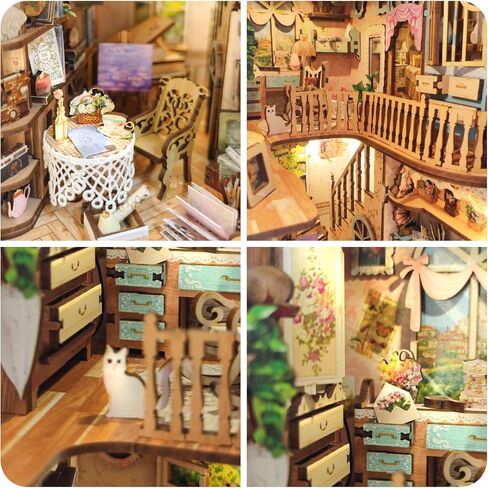 DIY Book Nook Kit - Magic Store Dollhouse 3D Puzzle Booknook Bookshelf Room Decor Alley DIY Miniature House Kit with Led Light,Christmas Birthday Gifts Crafts for Adults and Teens in Kuwait