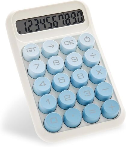 Y YOMA 1 Pack Mechanical Switch Calculator with 10 Digit Large LCD Display Big Button, Mini Cute Desktop Calculator 4 Function Basic Calculators for School Home Office Business, Dusty Violet in Saudi Arabia