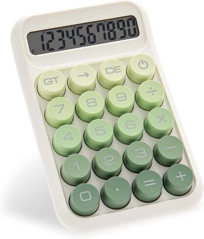 Y YOMA 1 Pack Mechanical Switch Calculator with 10 Digit Large LCD Display Big Button, Mini Cute Desktop Calculator 4 Function Basic Calculators for School Home Office Business, Dusty Violet in Saudi Arabia