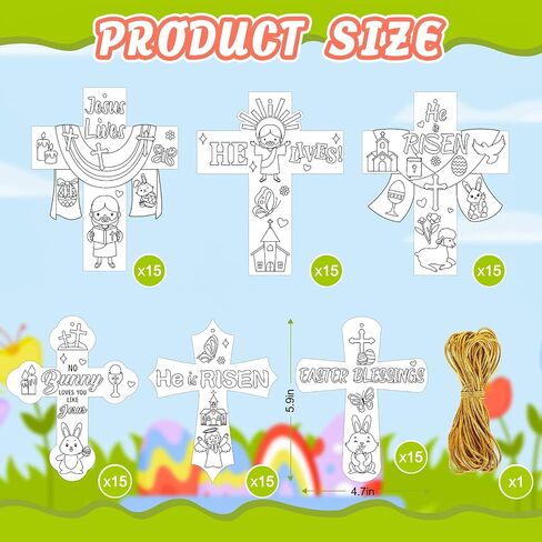 Hedeey 90 PCS St. Patrick's Day Paper Crafts ، Coll Color Your Shamrock Crafts ، St. (شامروك) in Kuwait