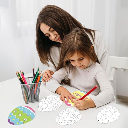 Hedeey 90 Pcs St. Patrick's Day Paper Shamrock Crafts, Color Your Own Shamrock Crafts, St. Patrick's DIY Crafts for Kids Party Activity Classroom Decor. (Shamrock) in Kuwait