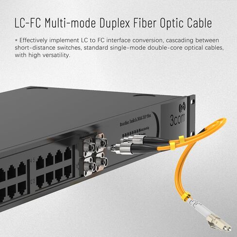 0.7 ft LC to FC Fiber Optic Adapter Cable Singlemode Duplex Hybrid Mutual in Kuwait