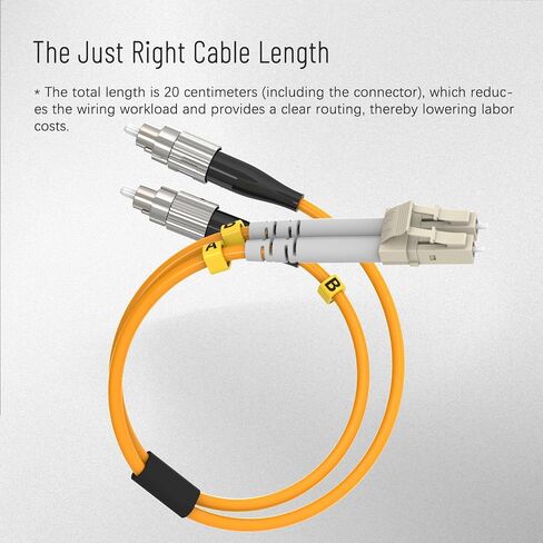 0.7 ft LC to FC Fiber Optic Adapter Cable Singlemode Duplex Hybrid Mutual in Kuwait