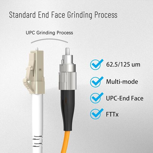 0.7 ft LC to FC Fiber Optic Adapter Cable Singlemode Duplex Hybrid Mutual in Kuwait