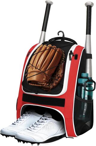 LARIPOP Youth Baseball Bag - Bat Backpack for Softball and T-ball Gear with Separate Shoe Compartment, Adult Softball Bag for Baseball Glove Helmet and Accessories with Large Compartment Fence Hooks in Kuwait