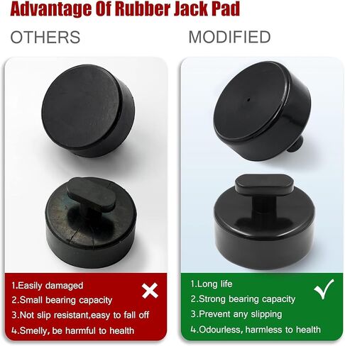 Professional for Corvette Lift Pucks, Essential Accessory for C5, C6, C7, C8 Corvette Jacking - Heavy Duty Rubber Jack Pads(Pack of 4) in Saudi Arabia