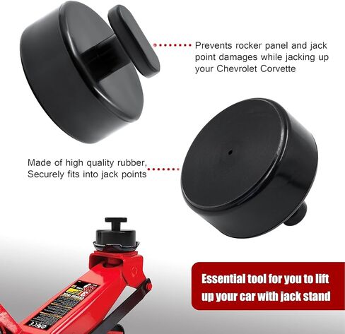 Professional for Corvette Lift Pucks, Essential Accessory for C5, C6, C7, C8 Corvette Jacking - Heavy Duty Rubber Jack Pads(Pack of 4) in Saudi Arabia