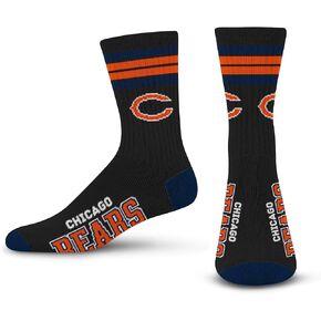 FBF - NFL Black Deuce Deuce Adult Team Logo Crew Dress Socks Footwear for Men and Women Game Day Apparel