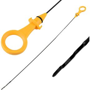 Beypovk Car Engine Oil Dipstick Replacement OEM#06H-115-611E, Automotive Accurate Measure Oil Level Oil Dip Stick Indicator Compatible with Audi A3 A4 Quattro A5 B6 Q3 Q5 2.0T Engine (Yellow)