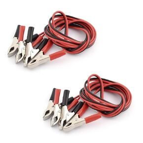 uxcell 5A Alligator Clip Double Wire Battery Test Booster Jumper Cable 1.5M Long 2pcs