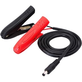 SinLoon Alligator Clip to DC Battery Jumper Cable,Booster Jumper Cable, with Battery Clamp 12V/ 24V Battery Clip for for Boat, RV Battery, Air Pump,Car Fridge and More(DC/1M)