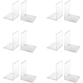 Osco Large Acrylic Bookend - Clear (Pack of 2),ABE-3